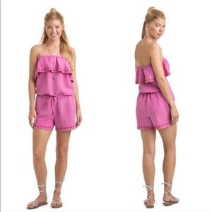 NWT Pink Vineyard Vines Romper Medium (runs big)